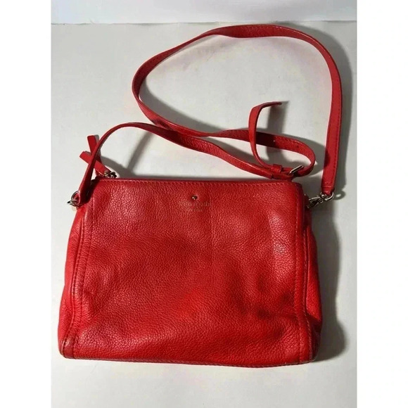 Red Leather Shoulder Bag - Picture 1 of 5